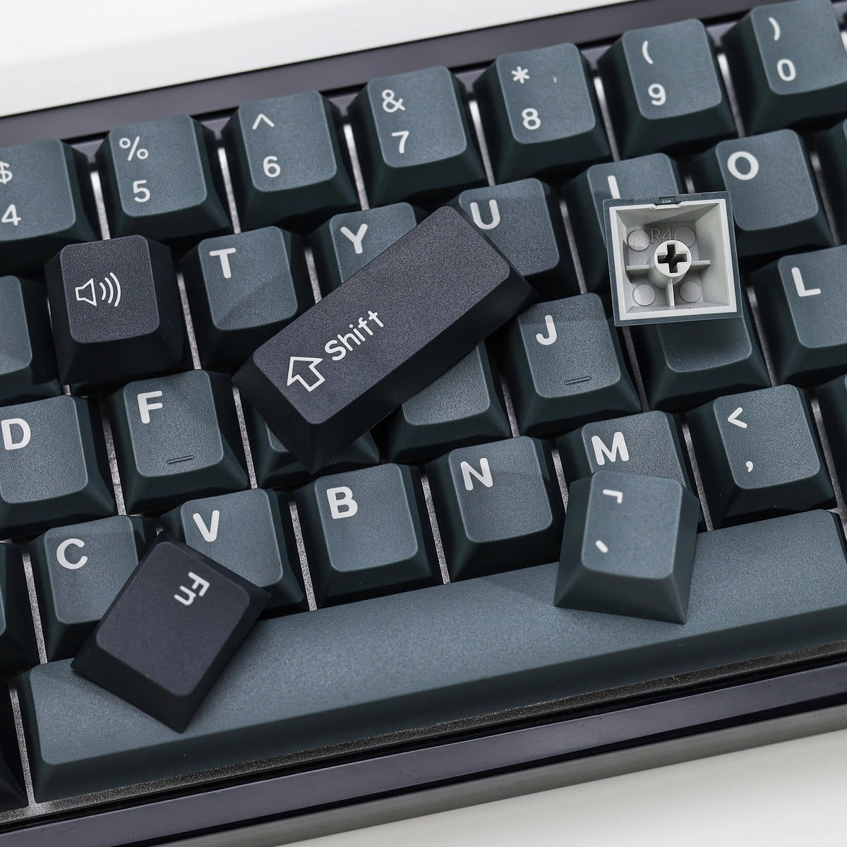 KBDiy 174 Keys/Set PBT GMK Apollo Keycap Double Shot Minimalist ISO Cherry Profile for Game Mechanical Keyboard Keycaps for MX