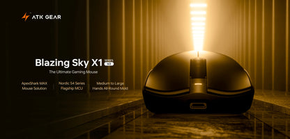 ATK Blazing Sky X1 V2 Ultimate Dual Mode -langaton hiiri, kevyt PAW3950 Ultra Dual 8K HZ, matala viive, mukautettu ergonominen hiiri