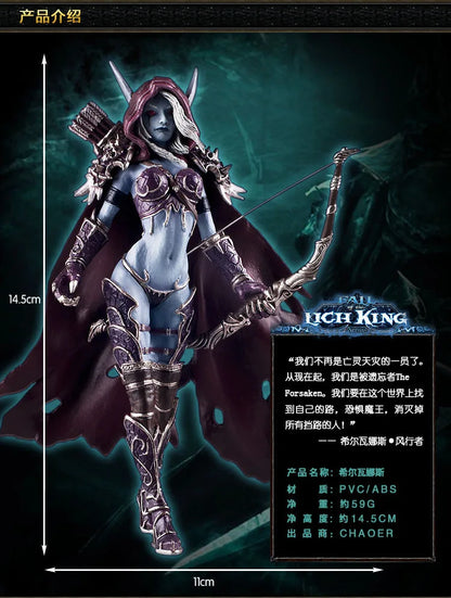 Sylvanas Windrunner World Of Warcraft Action Figures The Queen of the Undead Handmade Model Collection Ornaments Kid Gifts Toys