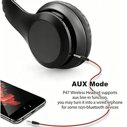 High Fidelity Bluetooth Wireless Headset Over Ear Headphones with HD Mic, Premium Bluetooth Wireless Headset for Clear Stereo Sound, Sports & Daily Use