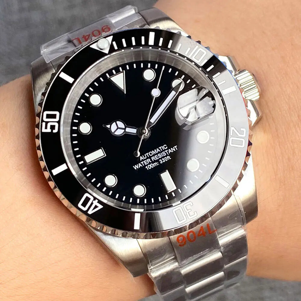 200m Waterproof Miyota8215 Automatic Men Watch Diver Watches 40mm Mechanical Movement Luminous Jubilee Strap Glide Lock Buckle