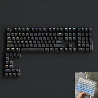 133+ Tasten OEM-Profil Gradient-Keycaps für mechanische Gaming-Tastatur mit Cherry MX Switch, PBT, hintergrundbeleuchtet, RGB-Keycap, ISO-Layout Keycaps