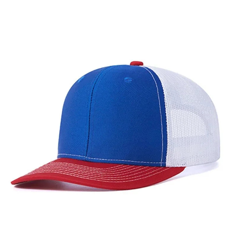 Cappellino da baseball classico in rete traspirante per donne, cappellino casual da camionista traspirante, cappellino unisex regolabile con chiusura a scatto, cappellino sportivo e dinamico da papà