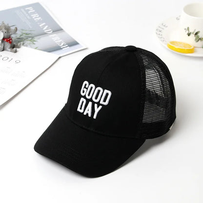 Summer autumn Kid Boy Cartoon Letter Embroidered Baseabll Caps Children Girls Outdoor Leisure Mesh Sport hats