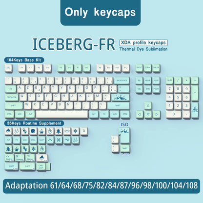 Spanish French Korean Brazilian Japanese Russian Iceberg XDA Profile keycaps ISO Enter PBT keycap For Mechanical Keyboard DIY