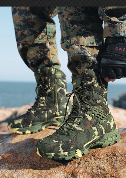Hiking Shoes Men Boots Wear-resistant  Breathable Casual Sports Shoes Men Ankle Boots Comfortable Outdoor High-top Boots Men