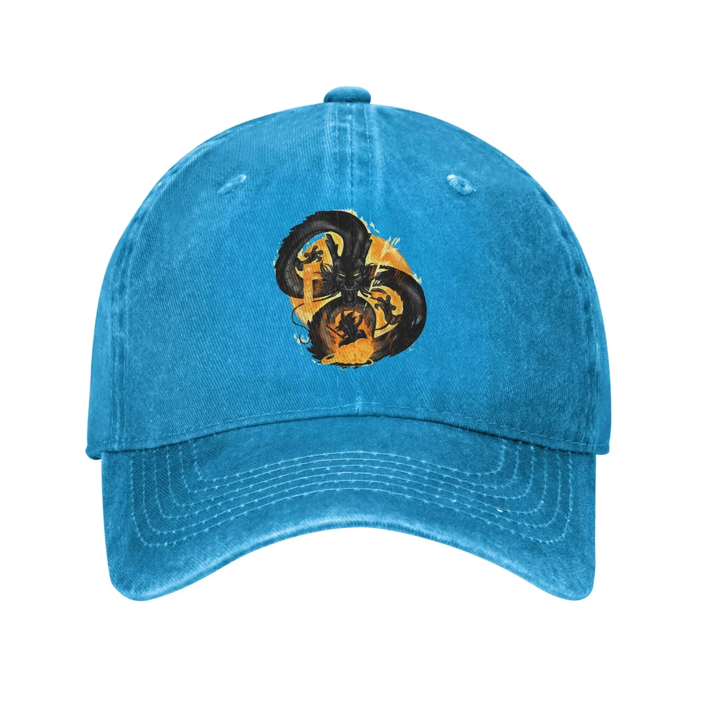 Produit gaming premium Fraquane, produits de luxe, nouvelle génération, équipement gamer : Vintage Dragon Ball Z Attack of Shenron Baseball Caps Men Women Distressed Denim Washed Cap Outdoor Running Golf Gift Hats Cap