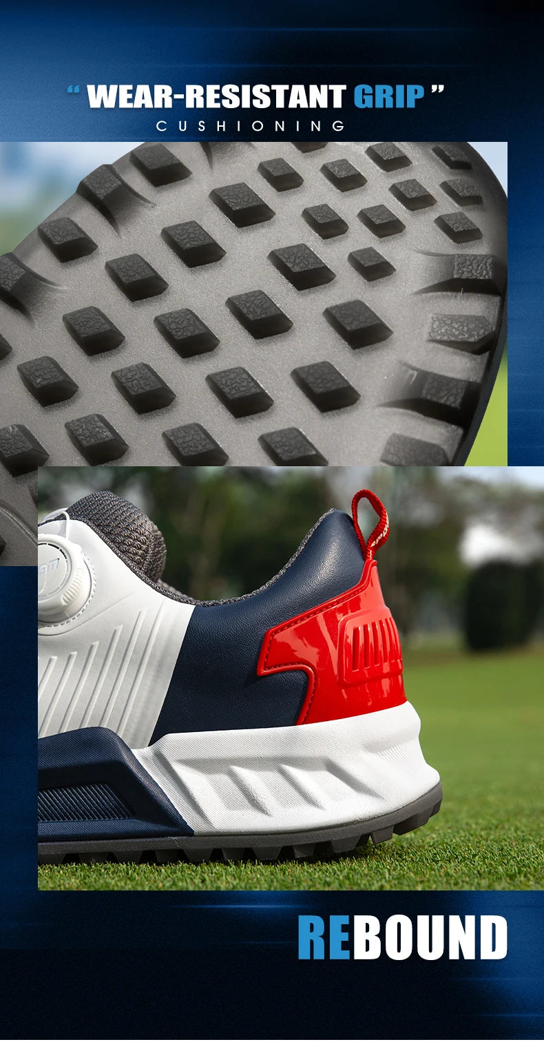 PGM golf shoes men's cushioning rebound sneakers knob men's shoes wear-resistant TPU waterproof shoes