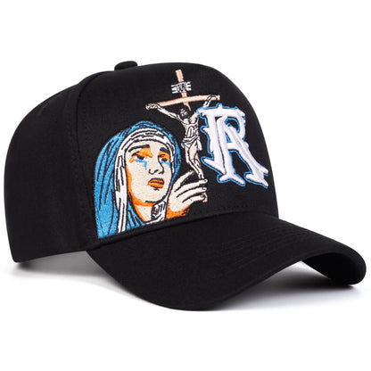 Unisex R Prayer Embroidery Baseball Caps Spring Autumn Outdoor Adjustable Casual Hats Sunscreen Hat Sports Cap