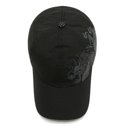 New Style Summer Baseball Cap Quick-Drying Air Hole Chinese Dragon Fashion Unisex Outdoor Casual Sports Sun Visor Trucker Hats