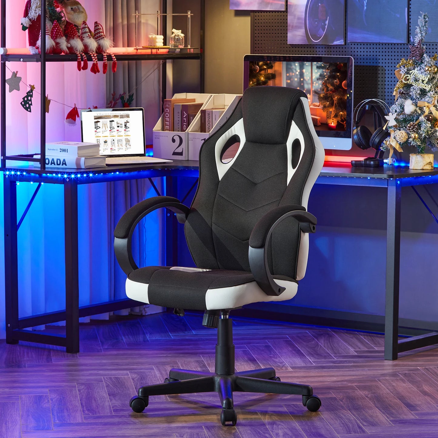 WOLTU Ergonomic Gaming Chair High Back Office Computer Chair with Adjustable Height, 360° Swivel, Reclining Tilt, Racing Style Executive Desk Chair