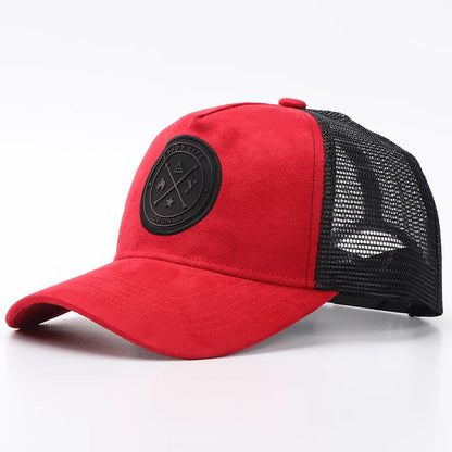 Sommer-baseballkasket i mesh til kvinder og mænd med bogstavpatch, snapback-kasket, afslappet, åndbar, unisex, street, hiphop, trucker-kasketter
