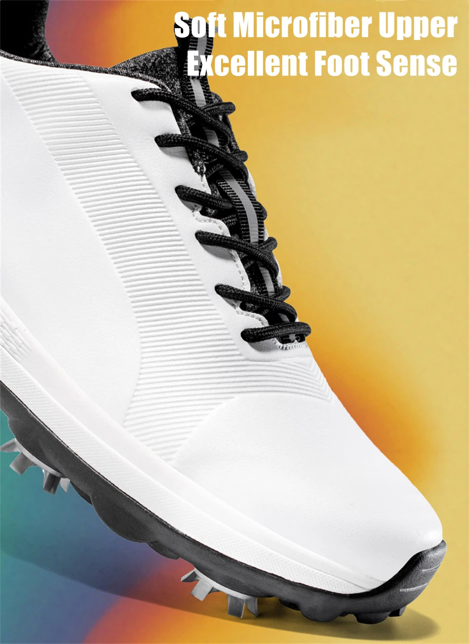 Hot Sale Lersure Golf Shoes Men Waterproof Golf Spikes Sneakers Professional Non-Slip Golf Footwear Trainers Luxury Sports Shoes