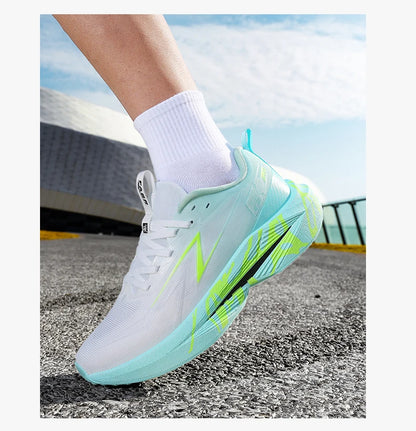 Scarpe da corsa da uomo Marathon, scarpe sportive specializzate, traspiranti, leggere, da donna, antiscivolo, con soletta in carbonio, comode sneakers