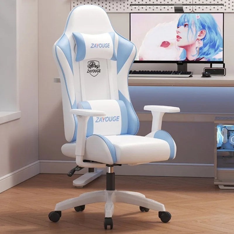 AOLIVIYA Gaming Reclining Chair Ergonomic Office Chair with Footrest, Adjustable Swivel Computer Chair, Racing Style E-Sports Gaming Seat
