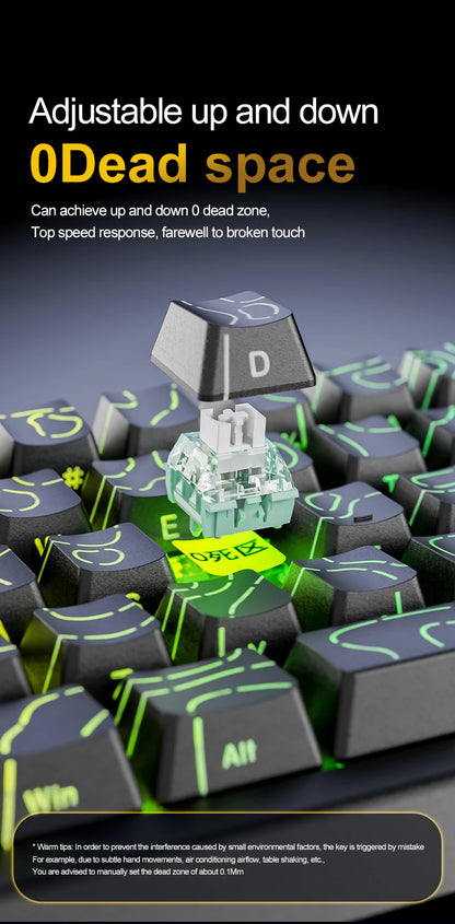 ATTACK SHARK X68HE Magnetic Mechanical Keyboard, 8000Hz Rapid Trigger Gaming Keyboard with Hall Effect Magnetic Switches, SOCD, 0.01mm RT, Wired RGB Keyboard