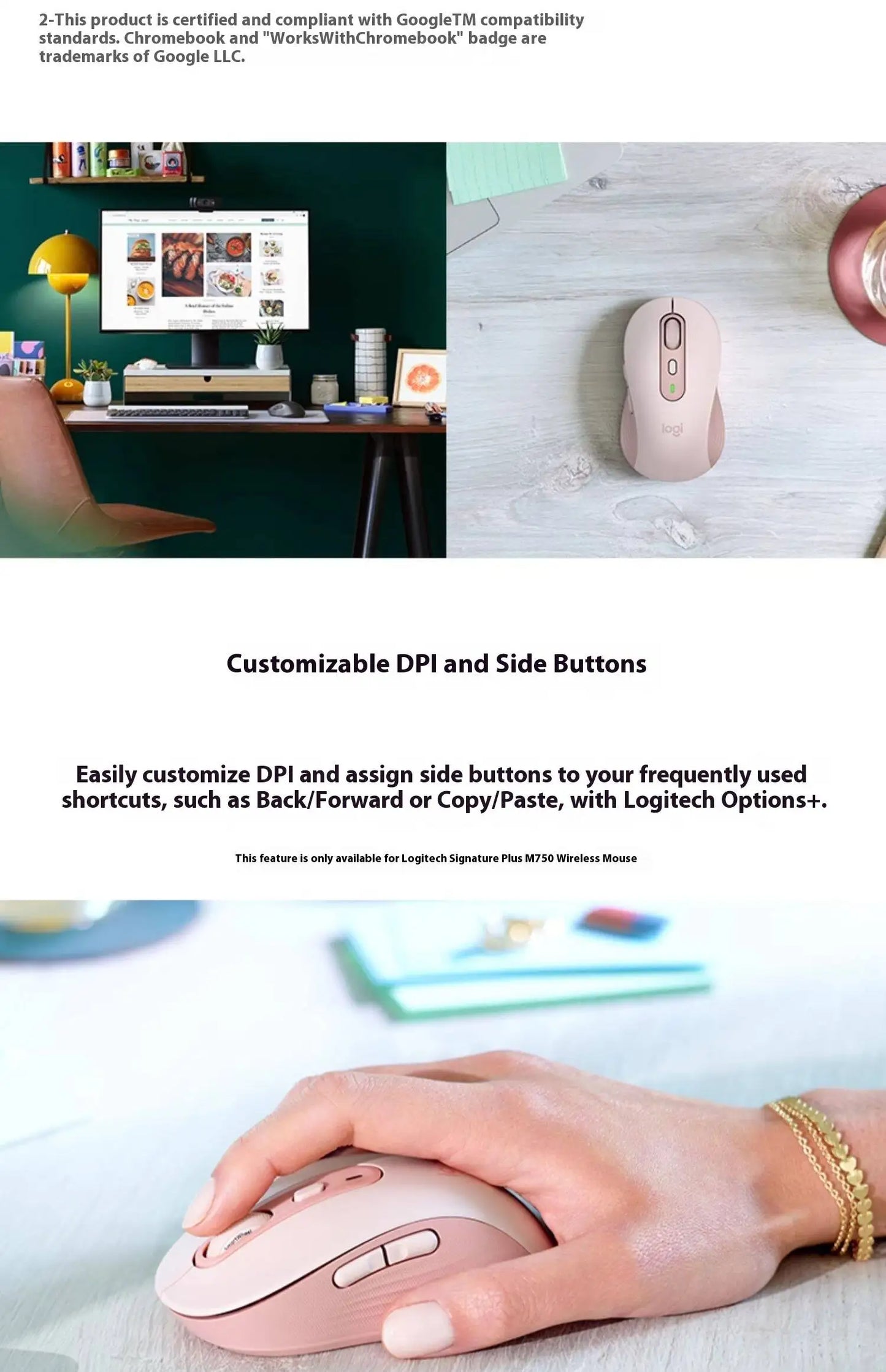 Logitech MX Anywhere 3S Wireless Mouse Bluetooth Ergonomic Mouse for Laptop & Desktop with Silent Clicks and Precision Tracking
