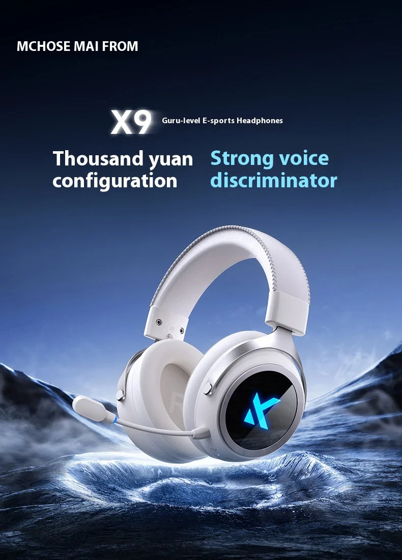 2025 Mchose X9 Headphone 3 Mode Bluetooth Headset Surround Sound Effect With Mic E-Sports Earphones Custom Accessories For Fps
