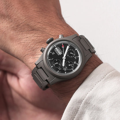 Boderry Chronograph Watch LANDMASTER Titanium Automatic mechanical Field Watches Outdoor Sport Waterproof Dive Wristwatch Men