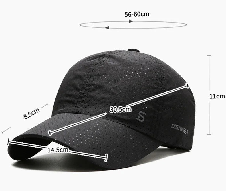 Original design løbehue, tynd, hurtigtørrende, åndbar, med andetunge, til udendørs brug, til mænd, sol, sommer, fiskeri, Avisor baseballkasket