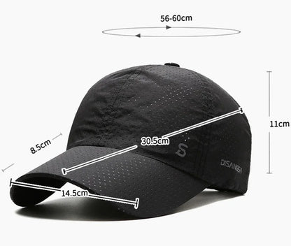 Original design løbehue, tynd, hurtigtørrende, åndbar, med andetunge, til udendørs brug, til mænd, sol, sommer, fiskeri, Avisor baseballkasket