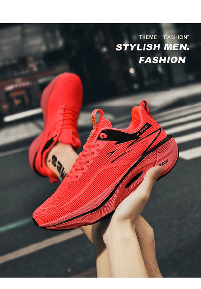 Running Shoes Carbon Board Speciality Marathon Men Sports Breathable Lightweight Women's Comfortable Athletic Nonskid Sneakers