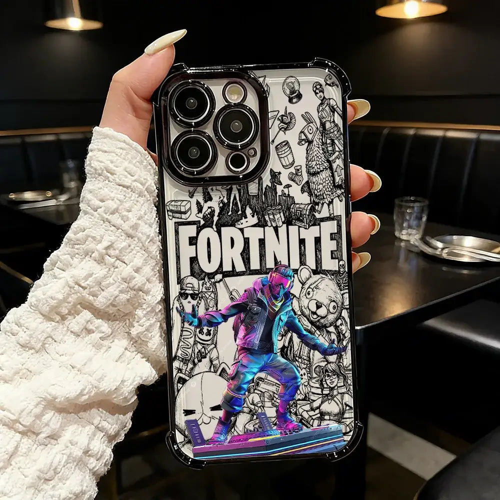 Popular Game FortniteS Plating Phone Case For iPhone 17 17e 16e 16 15 14 13 12 11 Pro Max X XR XSMax 7 8 Mini Air Plus Anti-Fall