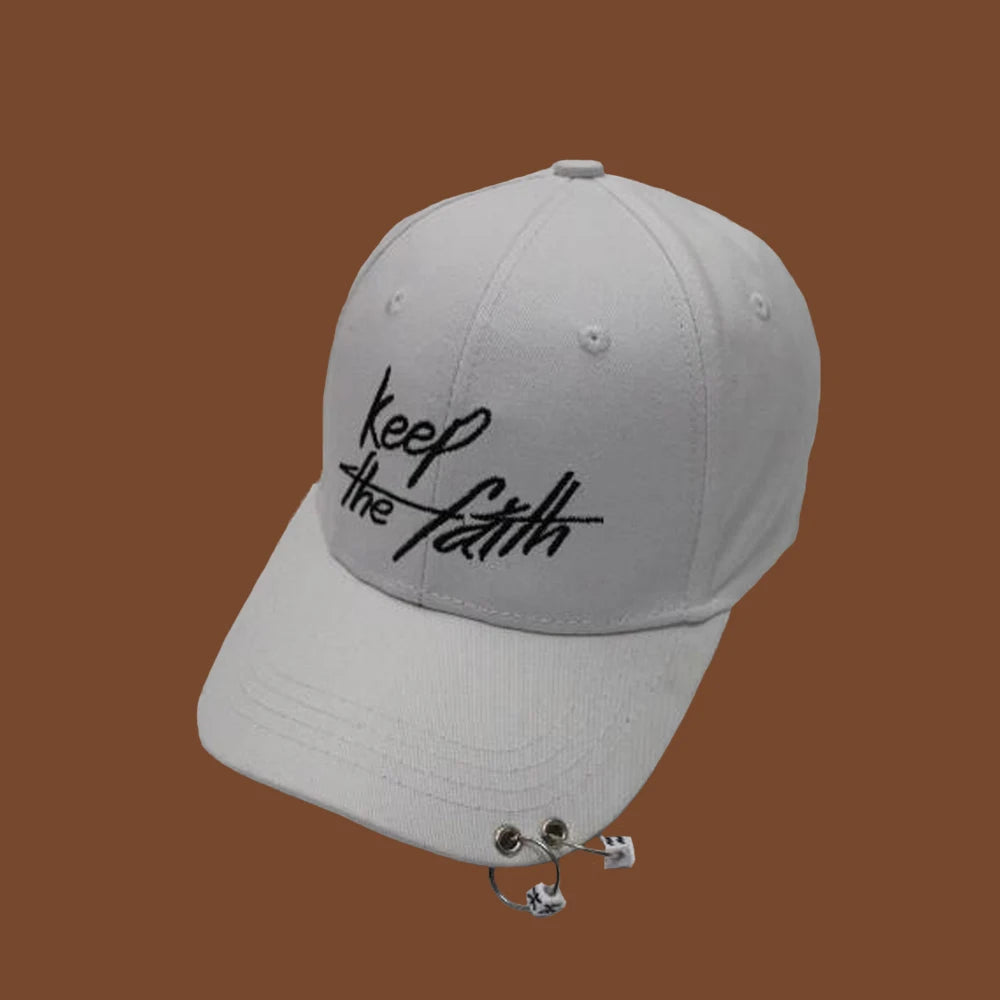 Casquette de baseball Snapback pour femmes et hommes, style hip-hop et K-pop, couleur unie avec anneau, pour les amateurs de sport, de danse et de voyage, casquette « Dad Hat », streetwear, ajustable