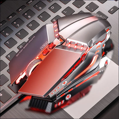 RGB Wired Gaming Mouse 3200 DPI Mechanical USB Gaming Mouse with 7 Buttons, Silent Click Ergonomic PC Mouse for Laptop Gaming