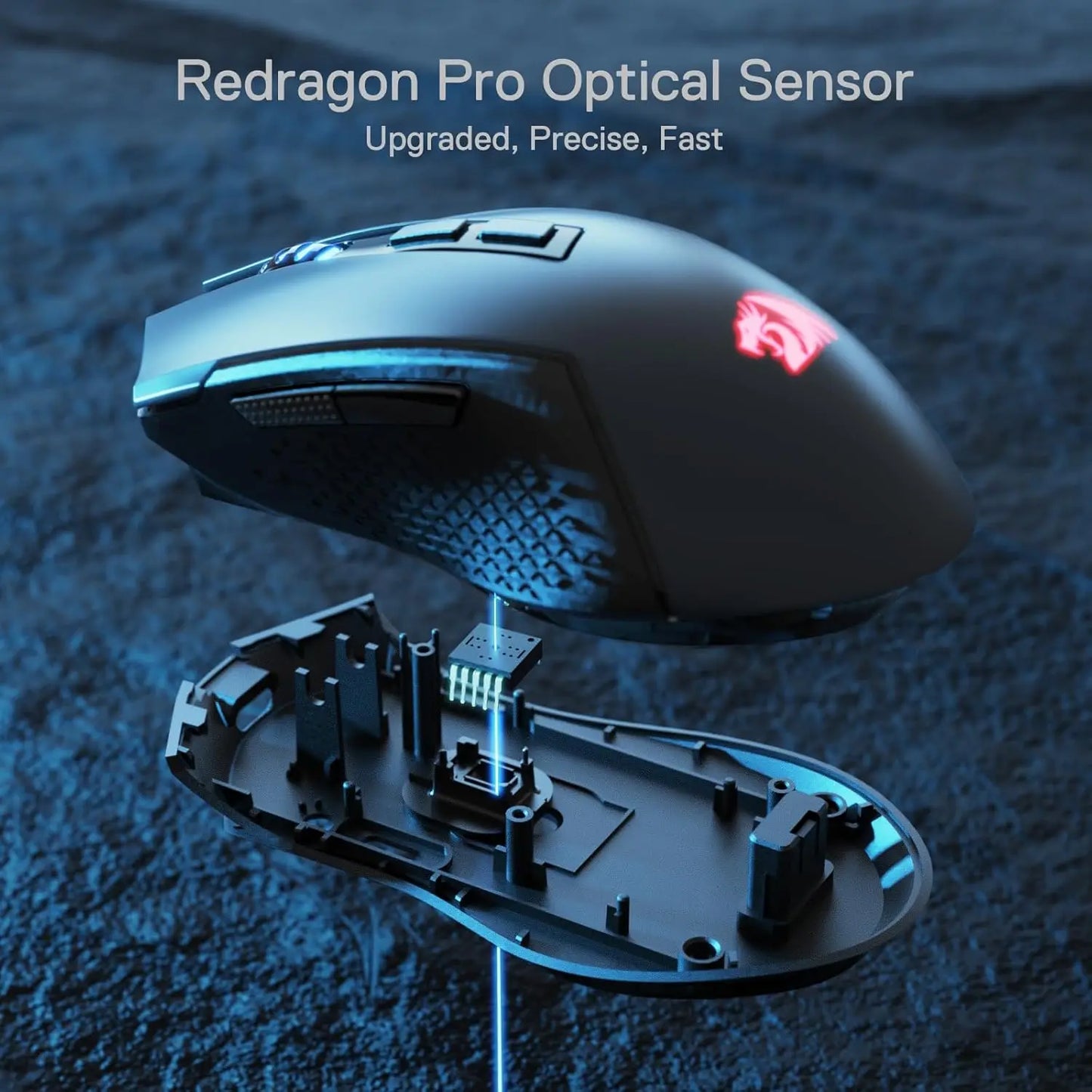 Redragon M693 Wireless Gaming Mouse 12800 DPI, 7 Programmable Buttons, 3-Mode Bluetooth & 2.4G Gaming Mouse