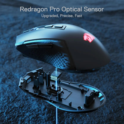 Redragon M693 Wireless Gaming Mouse 12800 DPI, 7 Programmable Buttons, 3-Mode Bluetooth & 2.4G Gaming Mouse