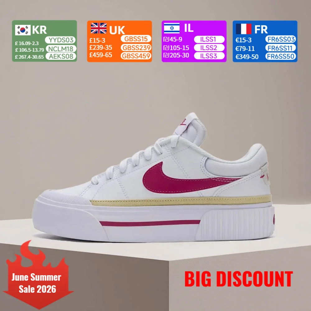 Nike Court Legacy Lift Elevated Sole Design: Slip-Resistant, Comfortable Cushioning, Durable Classic Sneakers DM7590-112
