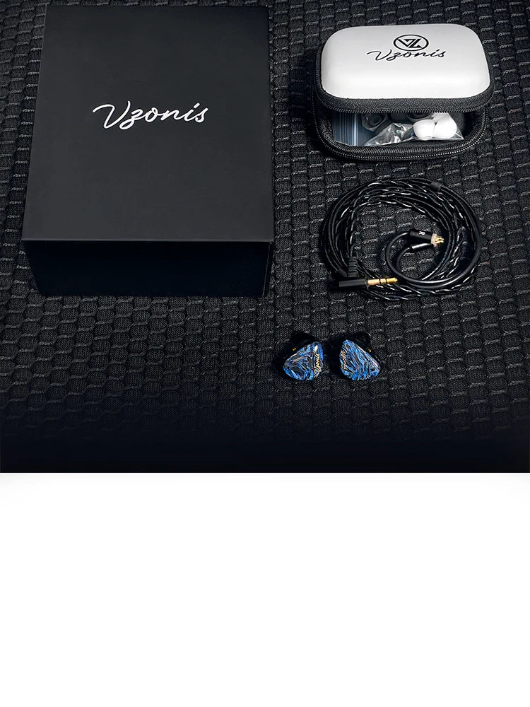VZONIS DDB-03 HiFi IEM Earphones 1DD+1BA+Bone Conduction Hybrid Driver Wired Gaming Earbuds High Resolution Audio Headphones