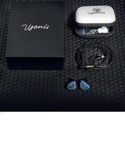 VZONIS DDB-03 HiFi IEM Earphones 1DD+1BA+Bone Conduction Hybrid Driver Wired Gaming Earbuds High Resolution Audio Headphones