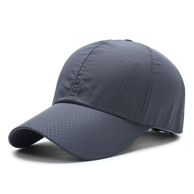 Mesh Quick Dry Cap – Herre-løbe- og sportsbaseballkasket – Dame-golf- og tennis-kasket – Udendørs jogging-kasket – Åndbar solhat