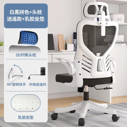 Ergonomic Office Chair Adjustable Computer Desk Chair with Lumbar Support, Mesh Executive Swivel Office Chair for Work, Study & Gaming