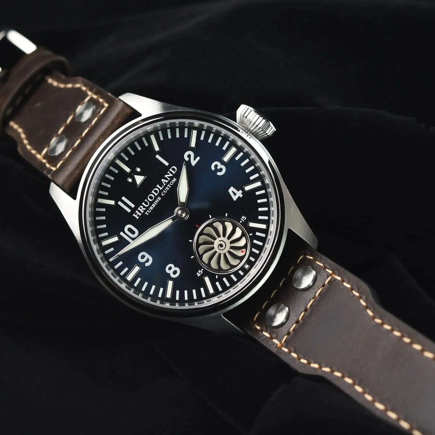 Hruodland 2025 New Pilot ST3620 Men's Manual Mechanical Watch 43MM Sapphire Waterproof 10Bar BGW-9 Retro Watch for Men