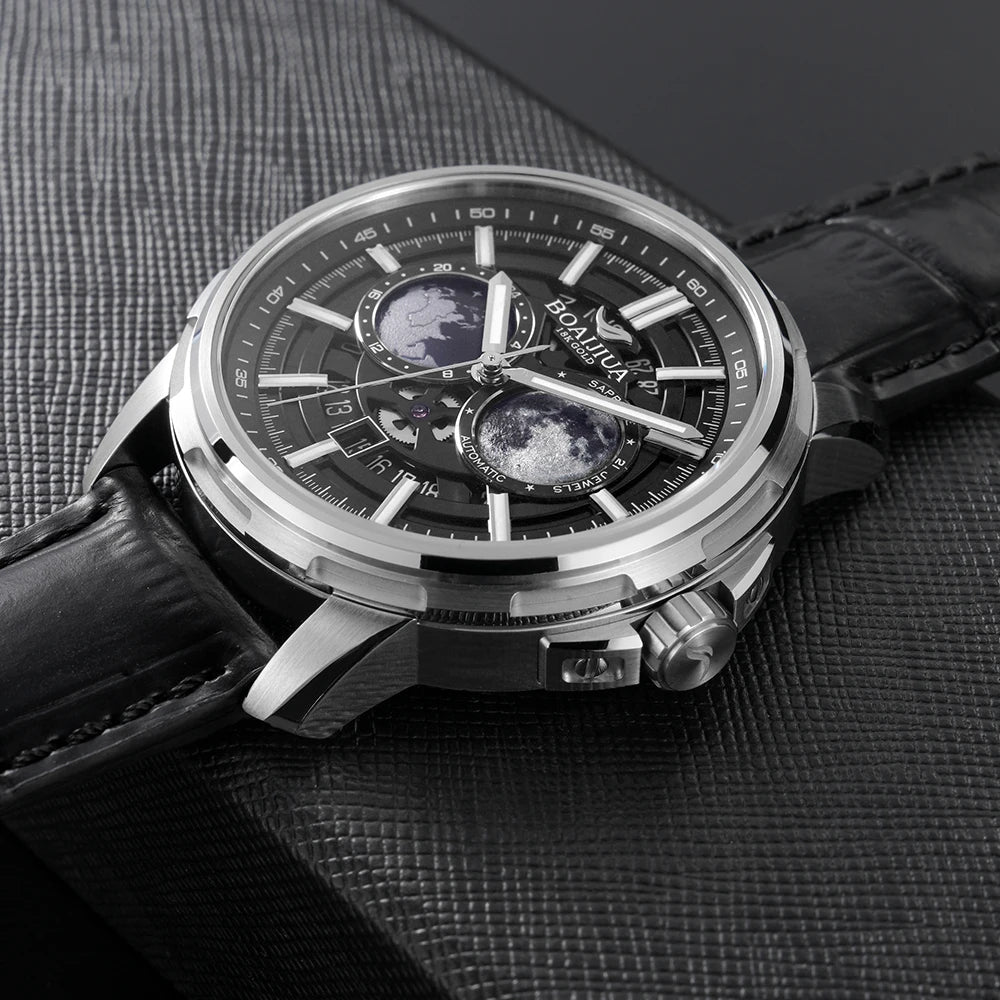 BORIAGE(BOAIJIUA) Fully Automatic Mechanical Men's Watch Original Design Mechanical Watches  Waterproof Luminous Wristwatch