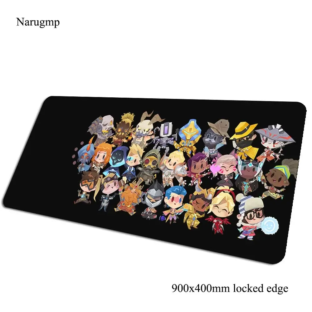 Tapete de rato Overwatch de aniversário, tapete para computador 900x400x3mm, tapete de rato gaming grande, presente para rato e teclado, jogos PC gamer, secretária