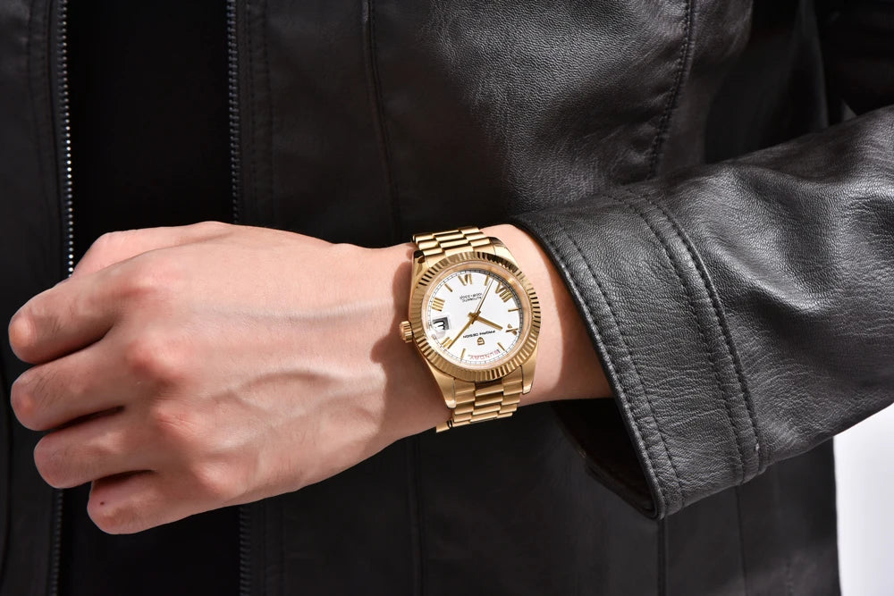 PAGANI DESIGN Luxury Men Watch Sapphire mirror Luminous Stainless Steel Watch Week Date Mechanical Waterproof ST16 Man watch