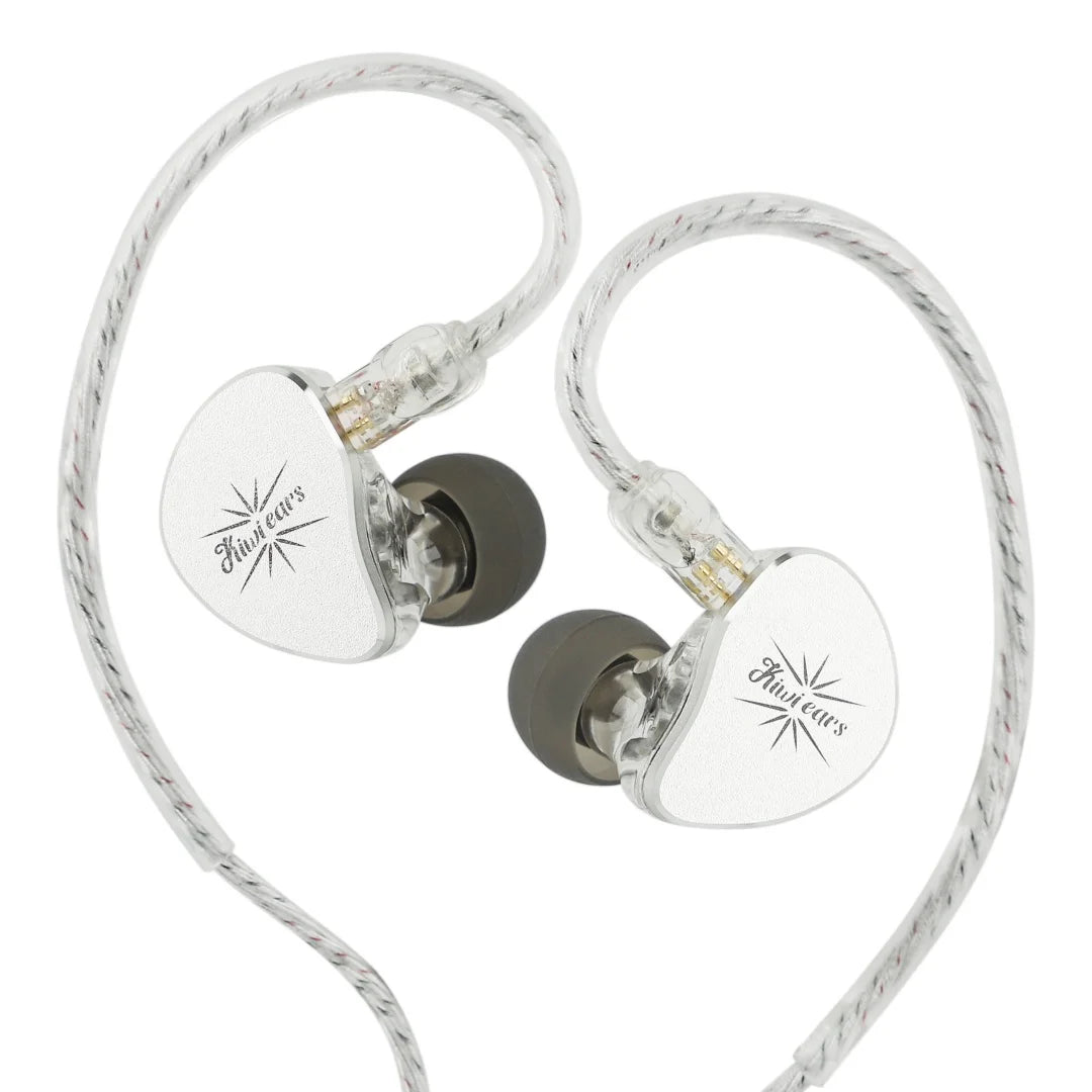 Kiwi Ears Belle 10mm DLC Dynamic Driver In-Ear Monitor HiFi Wired Earbuds with Silver-Plated Cable, Professional Audiophile IEM by Linsoul