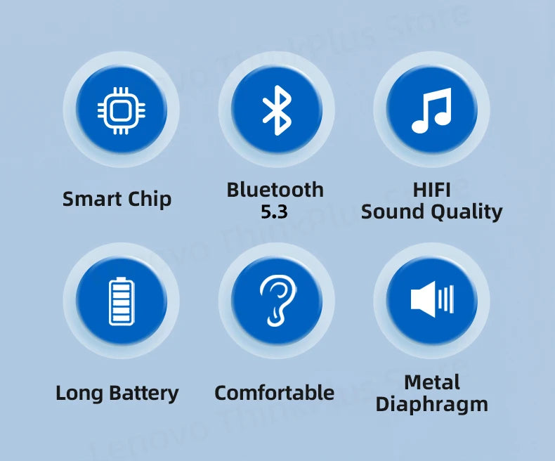 Lenovo LP5 TWS Wireless Bluetooth Earphones with Mic, Lenovo LP5 Gaming Earbuds Bluetooth 5.3 Headphones, Noise Cancelling Sports Earbuds with HD Calls & Charging Case