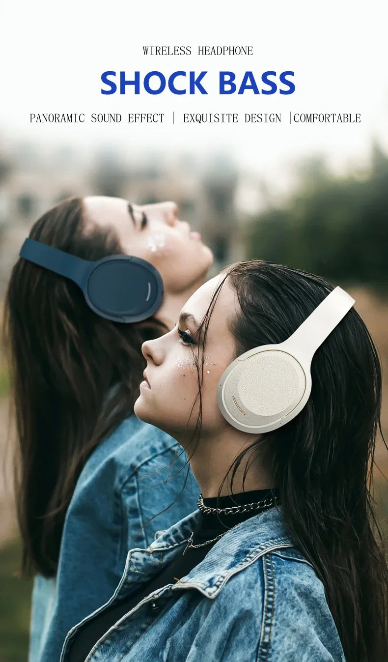 Wireless TV Headphones Bluetooth 5.0 with USB Adapter, Foldable Stereo Wireless TV Headphones with Mic for Samsung Smart TV, PC, Laptop & Music