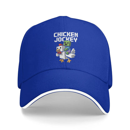 Chicken Jockey Zombie Pixel Art Zombie 2025 Movie Baseball Caps for Men Women Trucker Hat  Outdoor Workouts Adjustable Sun Hats
