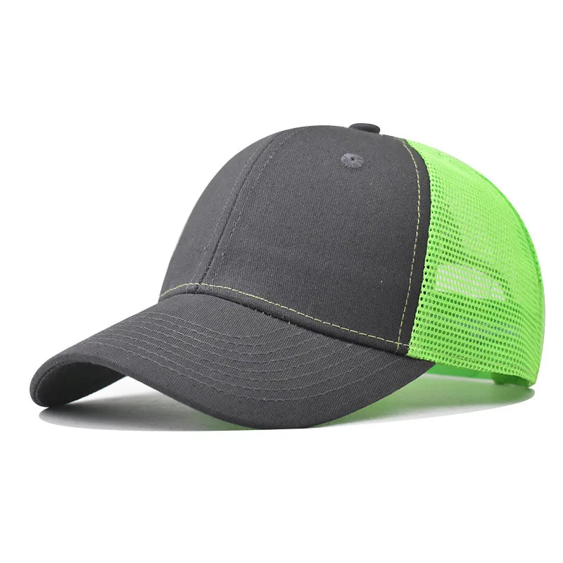 Cappellino da baseball per adulti, cappellino a rete, visiera curva poco profonda, cappello unisex, cappello estivo, cappello traspirante, cappellino da ombra, cappellino per primavera e autunno, cappellino hip hop aderente