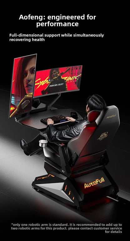 Ergonomic Gaming Office Chair E-Sports Chair with Adjustable Height, Executive Computer Desk Chair, Comfortable Swivel Armchair for Gaming & Work