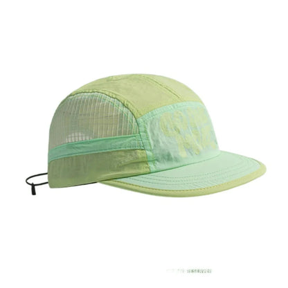 Baseballkappe mit weicher Krempe, schnell trocknend, Retro-Stil, 5-Panel, Sonnenschutz, atmungsaktiv, Freizeitkappe, Hip-Hop-Kappe, Mesh-Laufkappen