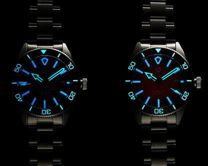 Upgraded Model Men's Automatic Watch Mechanical 3D Dimensional Luminous Watch Needle Ceramic Bezel 150 Meters Waterproof Diving