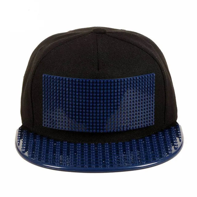 Tegneserie-patchwork-baseballkasketter, DIY-blokke, snapback-kasketter, hiphop-kasketter til mænd og kvinder, aftagelige pixel-kasketter, dad hats, kasketter til børn og voksne