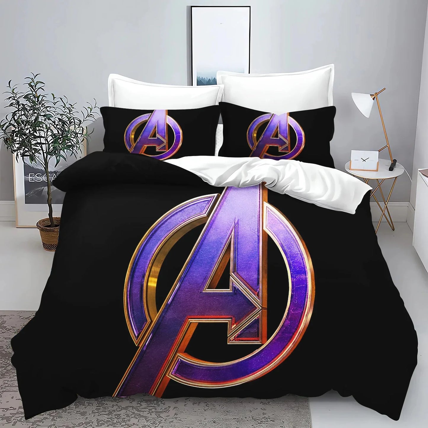The Avengers Hero Duvet Cover Pillowcase Bedding Set Adult Boy Girl Bedroom Decoration Children Single Double Large Size